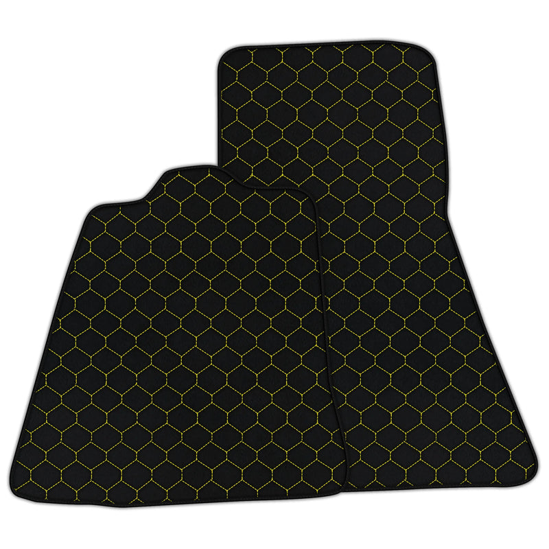 Alfombrillas de cuero personalizables con patrón hexagonal para McLaren 720S (2017-2021)