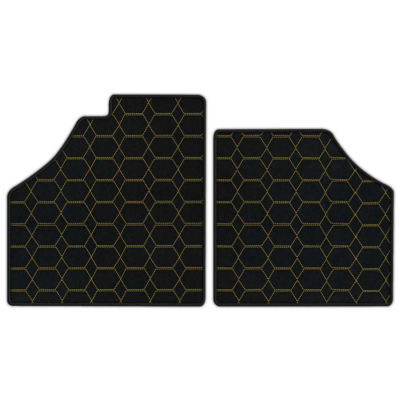Alfombrillas de coche de cuero personalizables con patrón Hexágono para Ferrari Enzo (2002-2004)