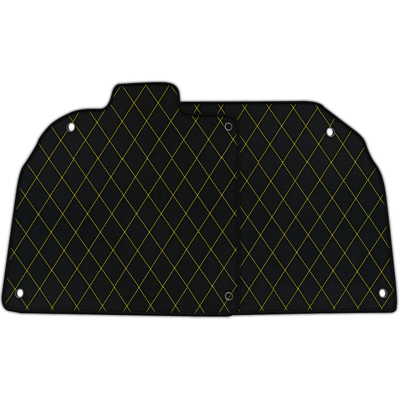 Alfombrillas de coche de cuero personalizables con patrón de diamante sencillo para Lamborghini Aventador SV (2012-2022)