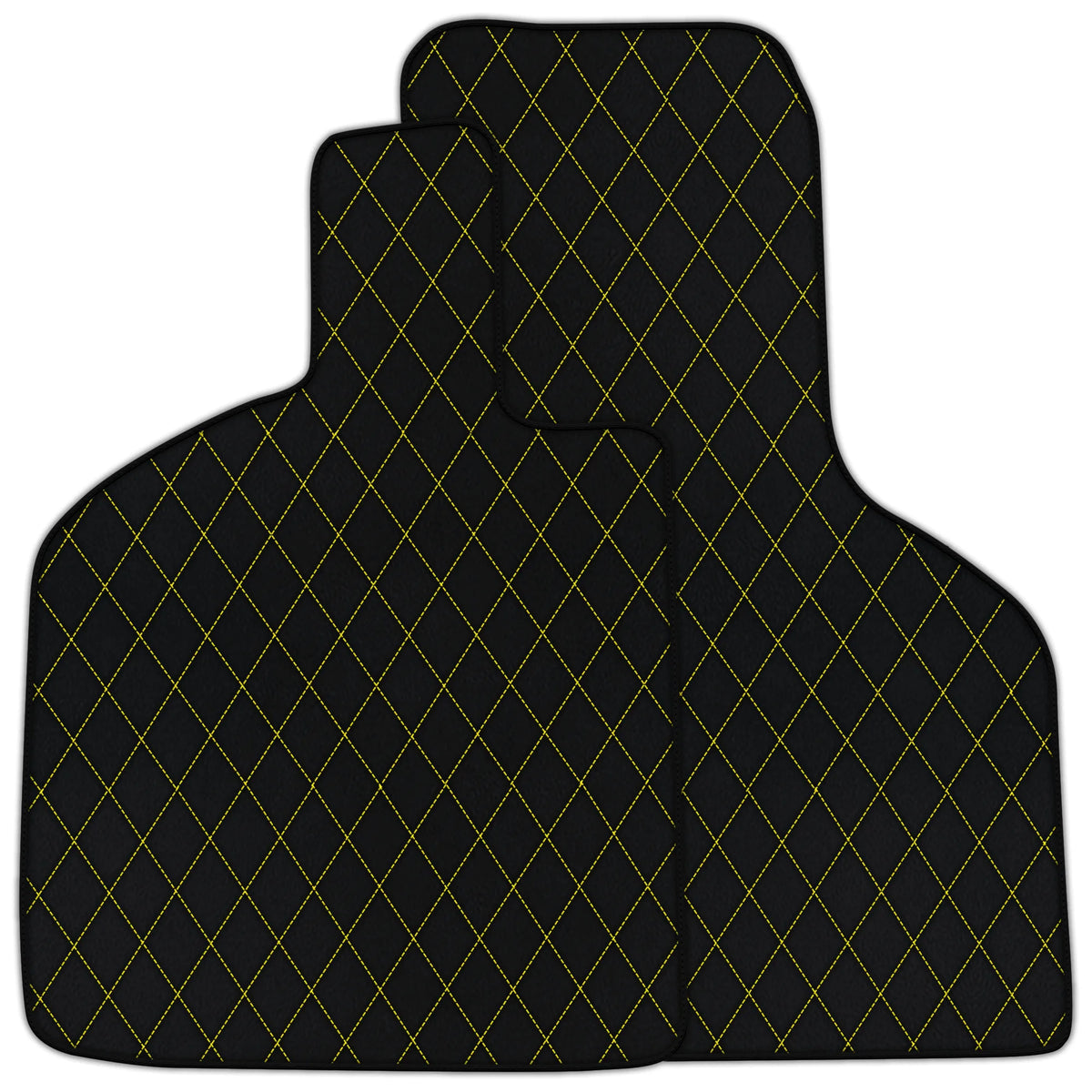 Customizable Leather Floor Mats with Single Diamond Pattern for Lamborghini Huracan STO (2021-2024)