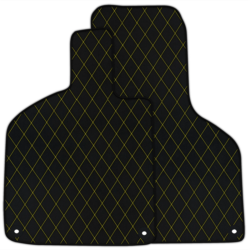 Tapis de sol en cuir personnalisables avec motif diamant
