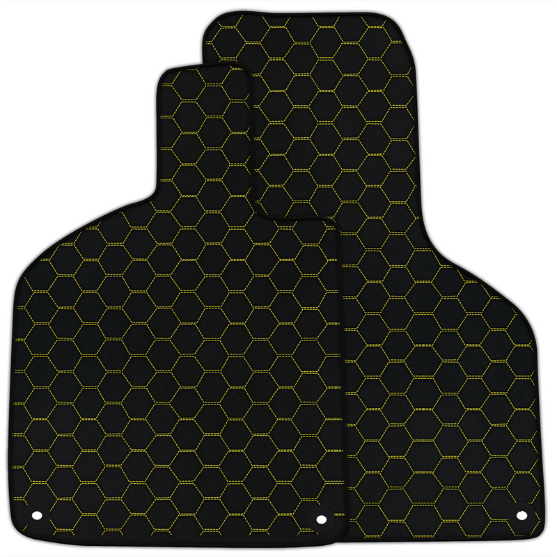 Tapis de sol en cuir personnalisables avec motif hexagonal symétrique pour Lamborghini Huracan Perfomante (2017-2019)