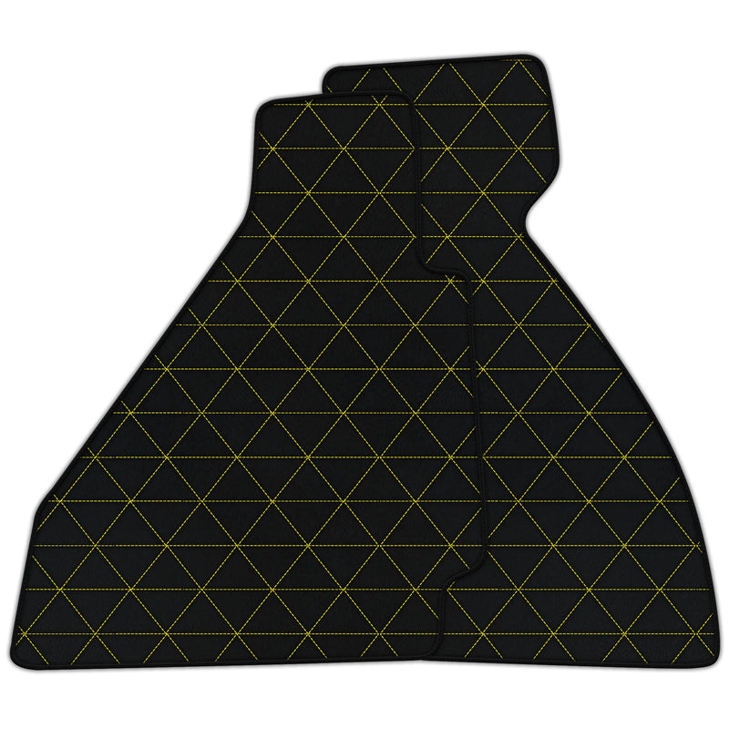 Tapis de sol en cuir personnalisables avec motif triangle pour Ferrari 328 GTB (1985-1989)