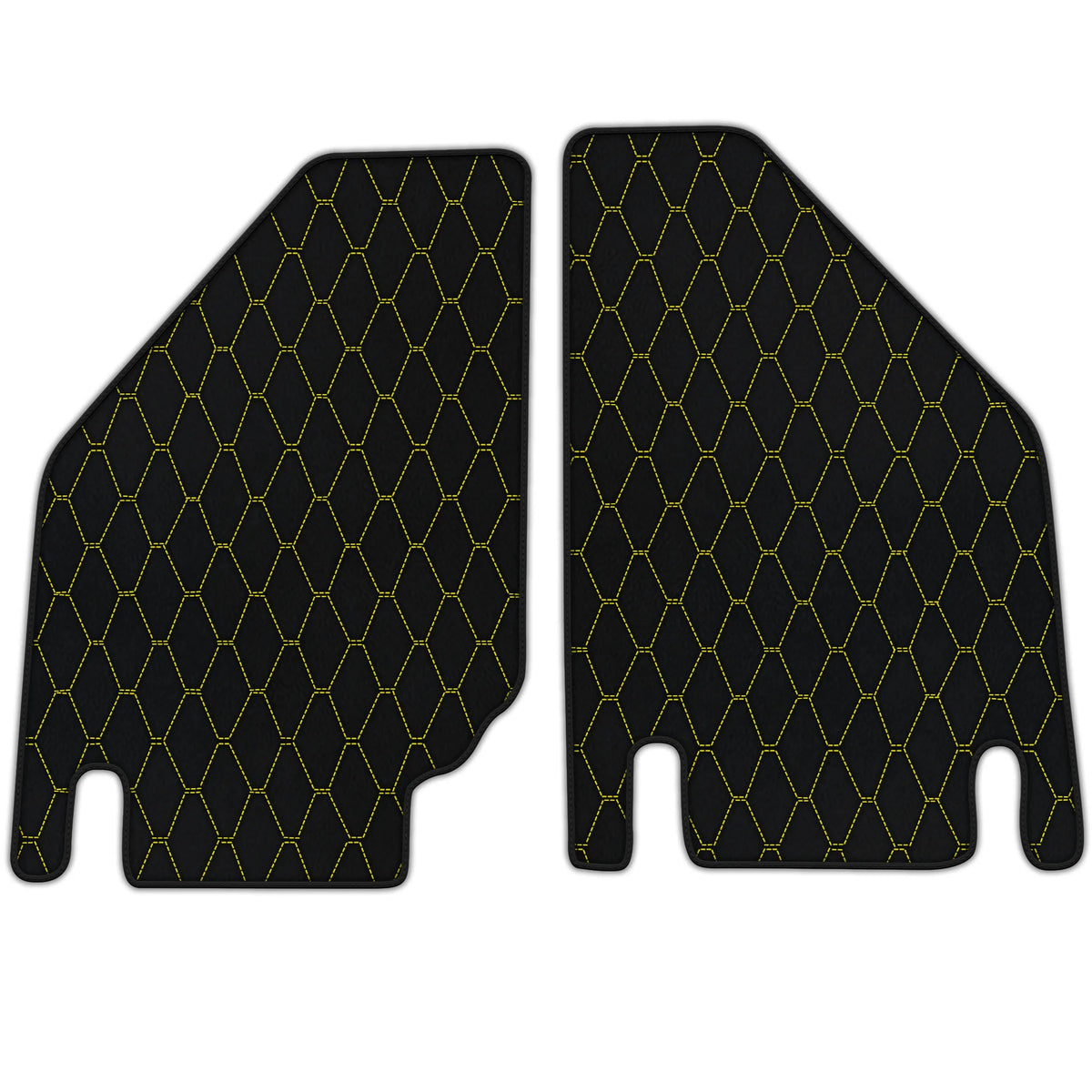 Customizable Leather Floor Mats with Vertical Hex Pattern for Lamborghini Countach (1974–1990)