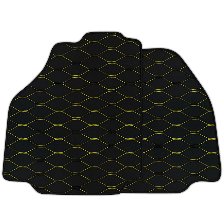 Customizable Leather Floor Mats with Viper Hex Pattern for Ferrari 488 GTB (2016-2022)