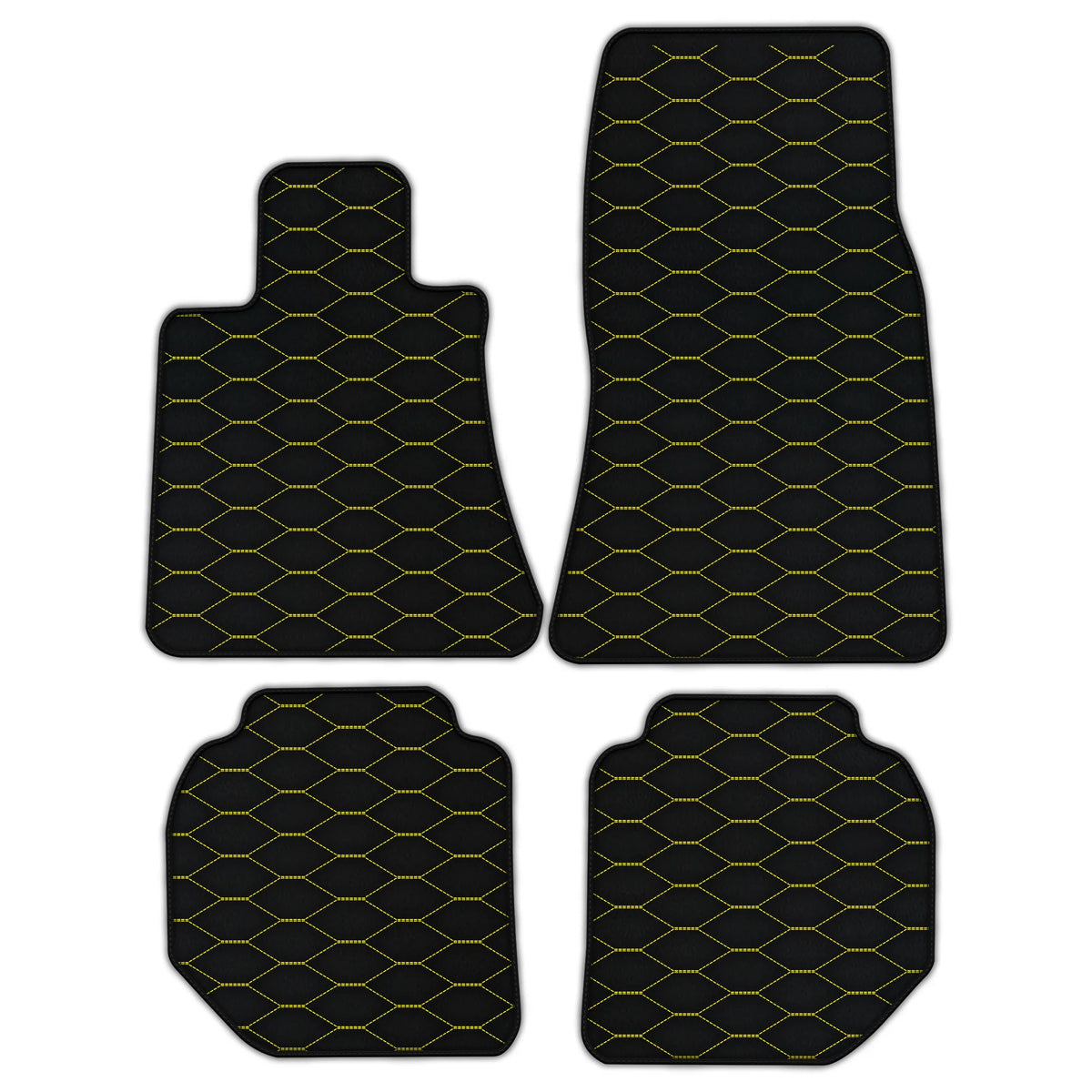 Customizable Leather Floor Mats with Viper Hex Pattern for Rolls Royce Ghost Series II (2021–2024)