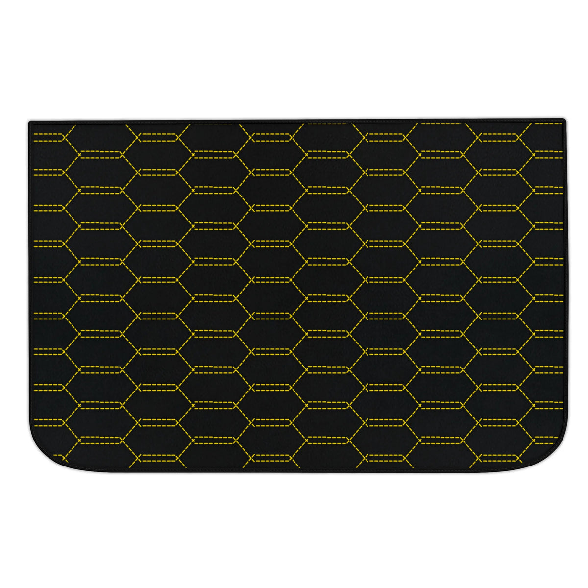 Customizable Leather Trunk Floor Mats with Interlaced Hex Pattern for Ferrari Roma (2021-2027)