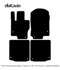 Dark Blue Floor Mats For Mercedes Benz GLS-Class X167 Maybach (2020-2023) | Limited Edition - AutoWin