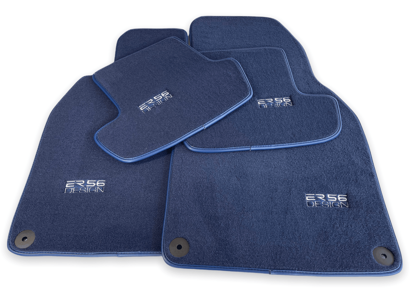 Dark Blue Floor Mats for Porsche Panamera (2009-2016) | ER56 Design - AutoWin