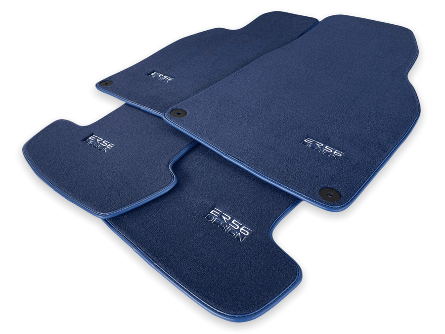 Dark Blue Floor Mats for Porsche Panamera (2017-2023) | ER56 Design - AutoWin