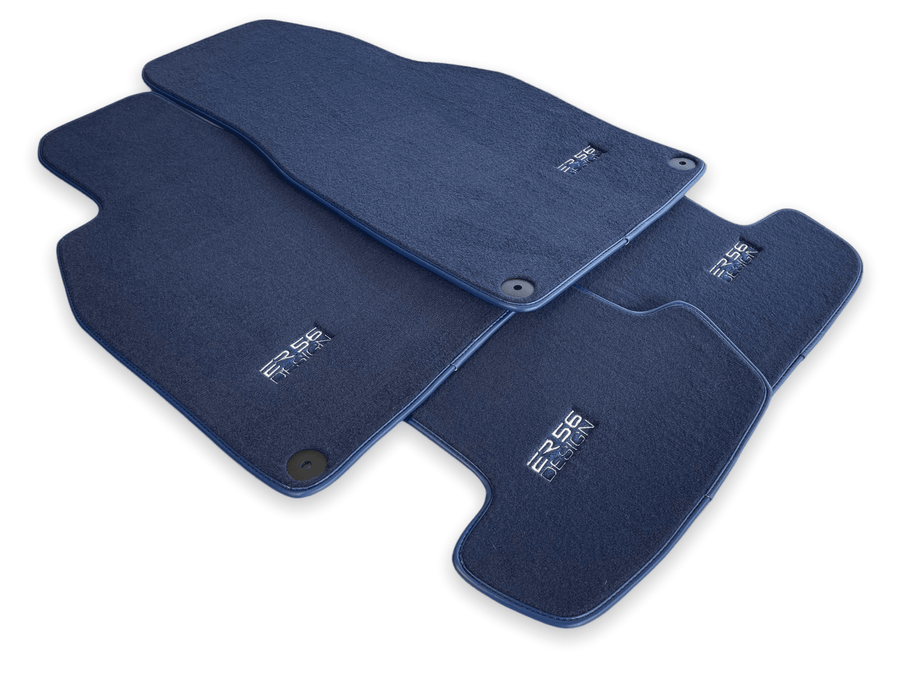 Dark Blue Floor Mats for Porsche Panamera (2017-2023) | ER56 Design - AutoWin