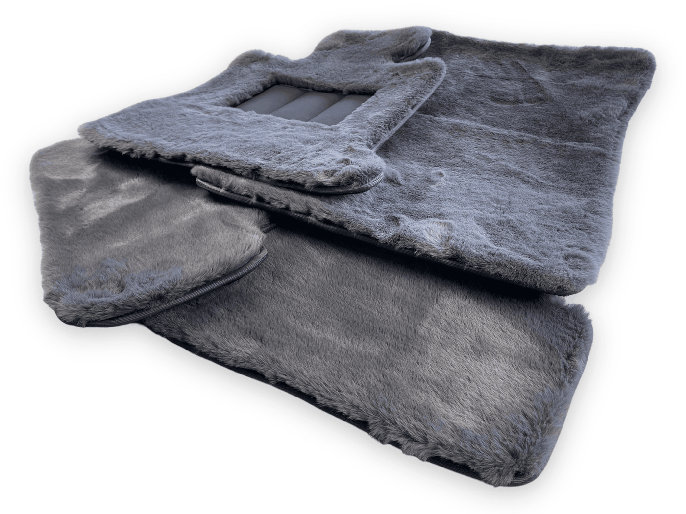 Dark Gray Sheepskin Floor Mats For Rolls Royce Spectre (2023-2024) Er56 Design Brand - AutoWin