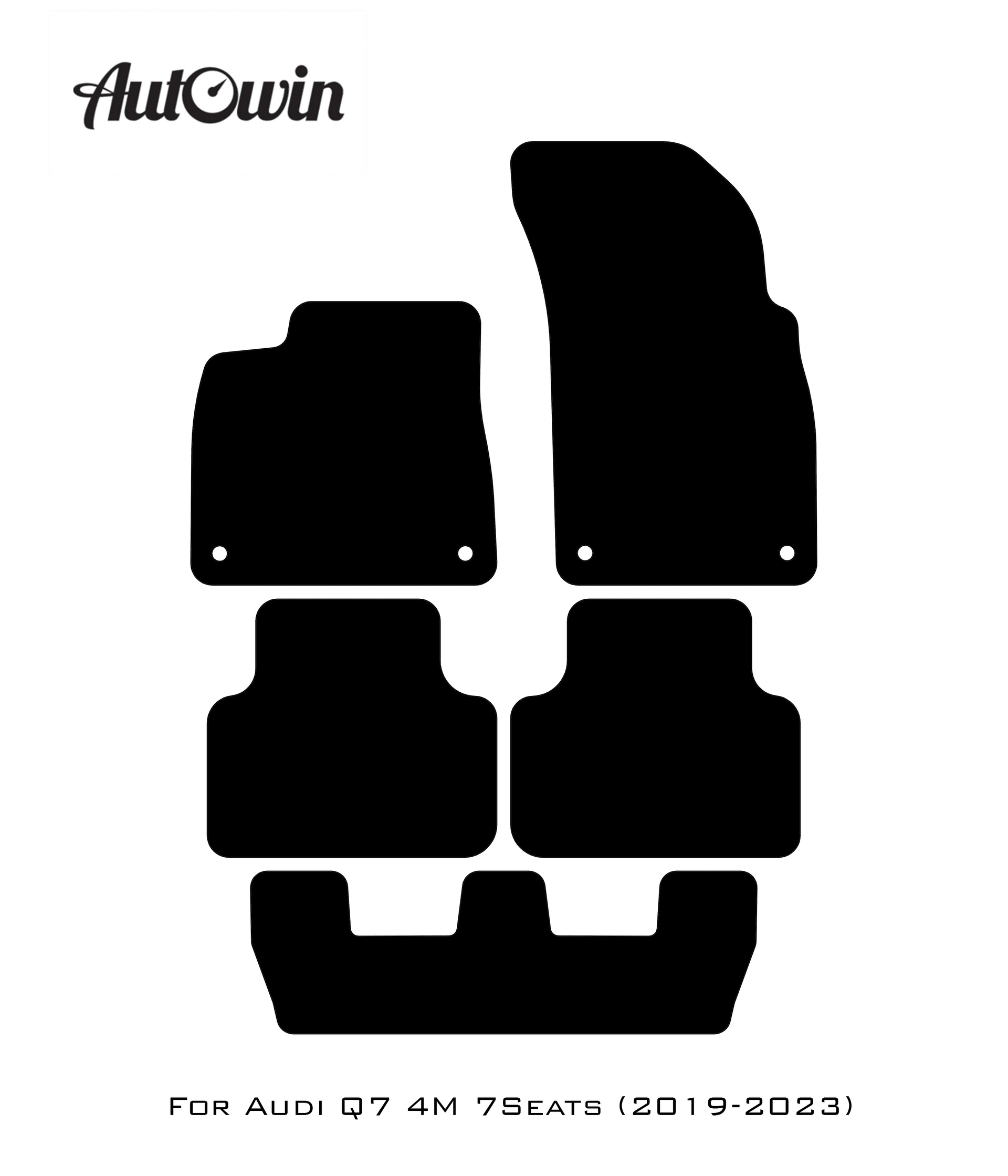 Floor Mats for Audi Q7 4M (2019-2023) ER56 Design - AutoWin