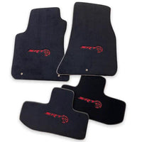 Floor Mats For Dodge Challenger Srt 2011-2021 With Emblem Tailored Black Carpets - AutoWin