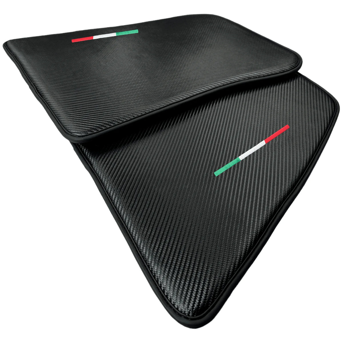 Floor Mats for Ferrari 296 GTS (2022-2027) Made From Carbon Fiber Leather - AutoWin