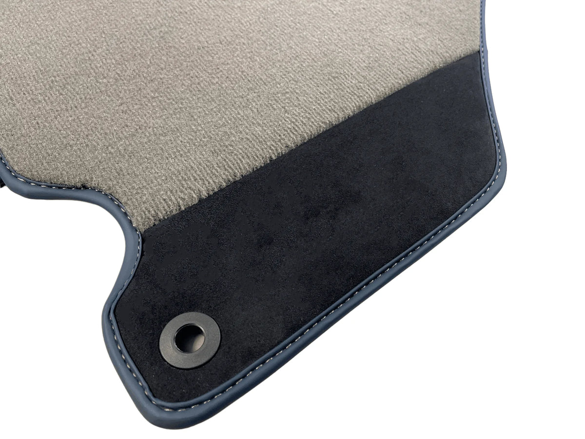 Floor Mats For Ferrari 360 Modena 1999-2005 Gray With Alcantara Leather - AutoWin