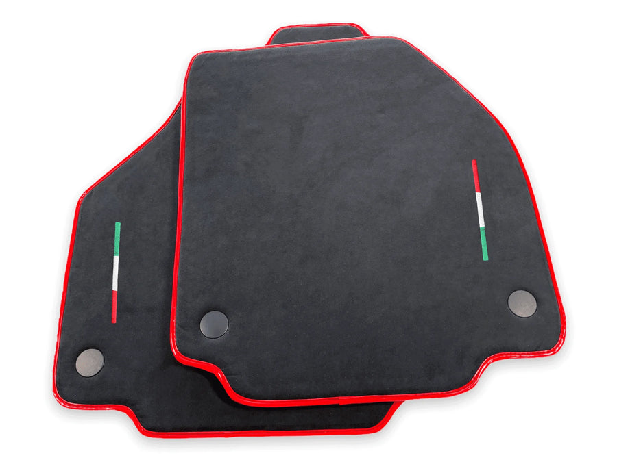 Floor Mats For Ferrari 458 GT2 (2012-2015) Alcantara Leather Red Trim