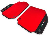 Floor Mats For Ferrari 458 Italia (2009-2015) Red Carpet And Alcantara Leather - AutoWin