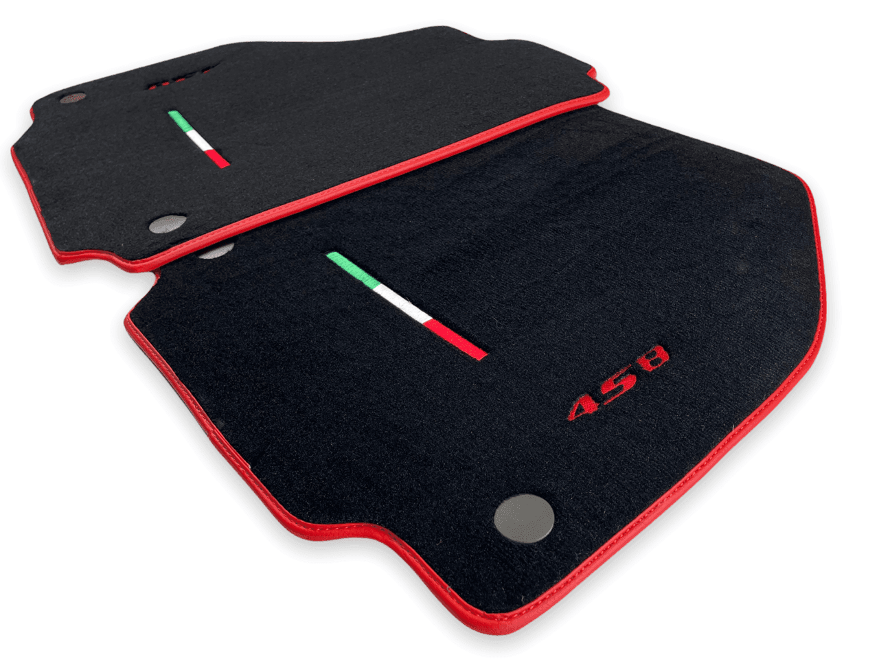 Floor Mats For Ferrari 458 Italia (2009-2015) Red Trim - AutoWin