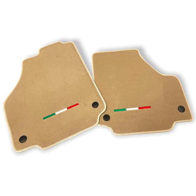 Floor Mats For Ferrari 458 Italia (2009-2015) Beige Autowin Brand Italian Edition - AutoWin