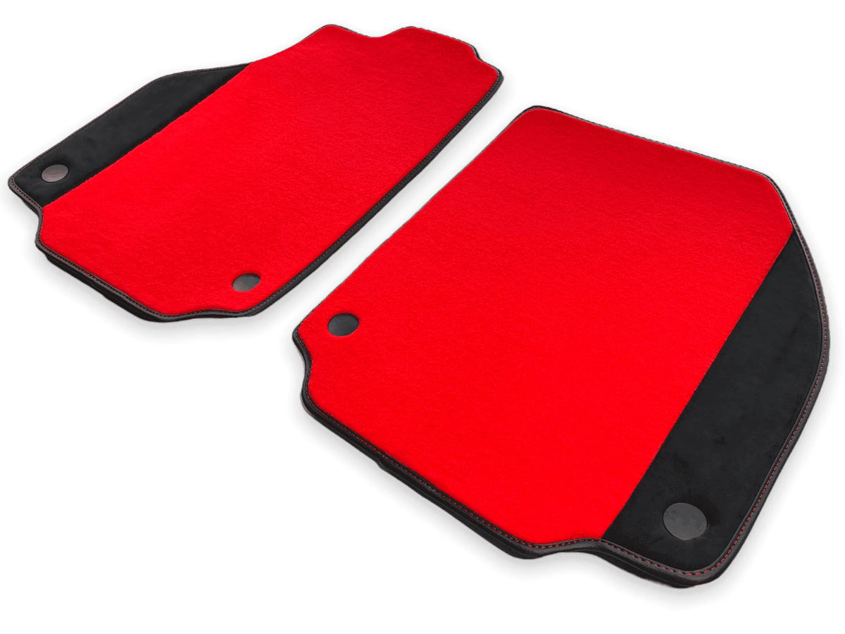 Floor Mats For Ferrari 458 Spider 2012-2015 Red Carpet And Alcantara Leather