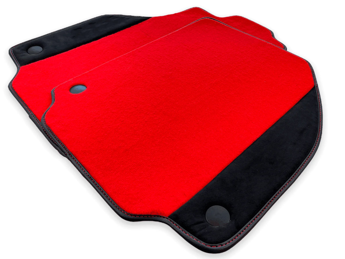 Floor Mats For Ferrari 458 Spider 2012-2015 Red Carpet And Alcantara Leather