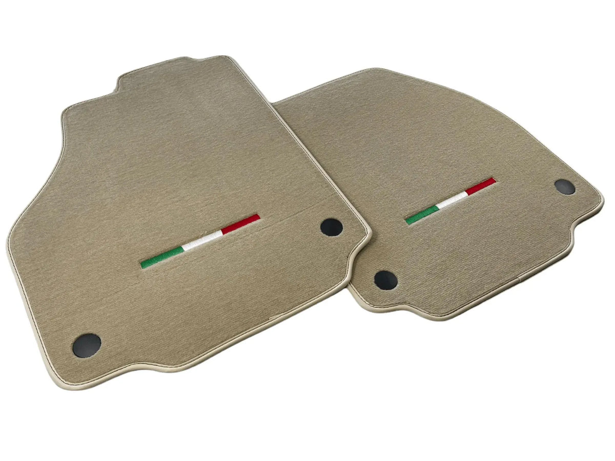 Floor Mats For Ferrari 488 2015-2022 Beige Autowin Brand Italian Edition