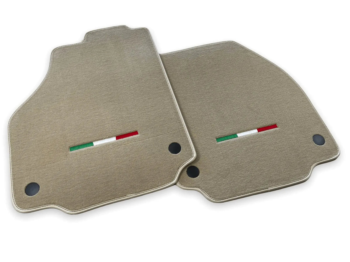 Floor Mats For Ferrari 488 2015-2022 Beige Autowin Brand Italian Edition