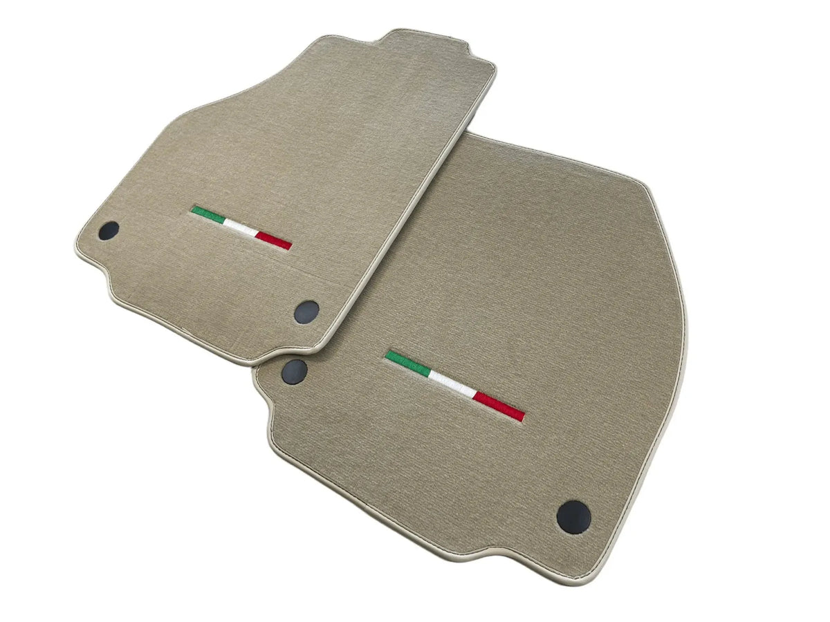 Floor Mats For Ferrari 488 2015-2022 Beige Autowin Brand Italian Edition