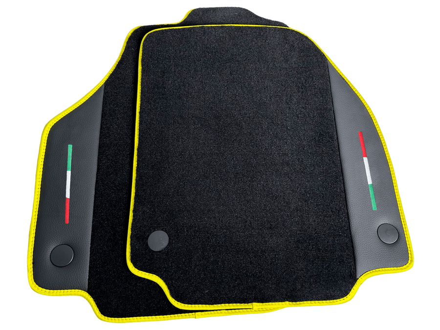 Floor Mats For Ferrari 488 GTB 2015-2022 Carpet With Leather - AutoWin