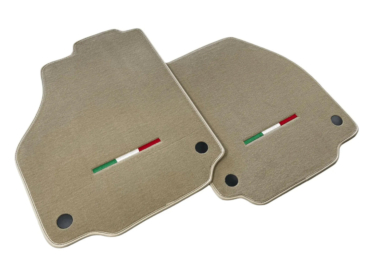 Floor Mats For Ferrari 488 Spider (2016-2022) Beige Autowin Brand Italian Edition