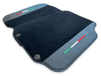 Floor Mats For Ferrari 812 Superfast Carbon Fiber And Black Carpet