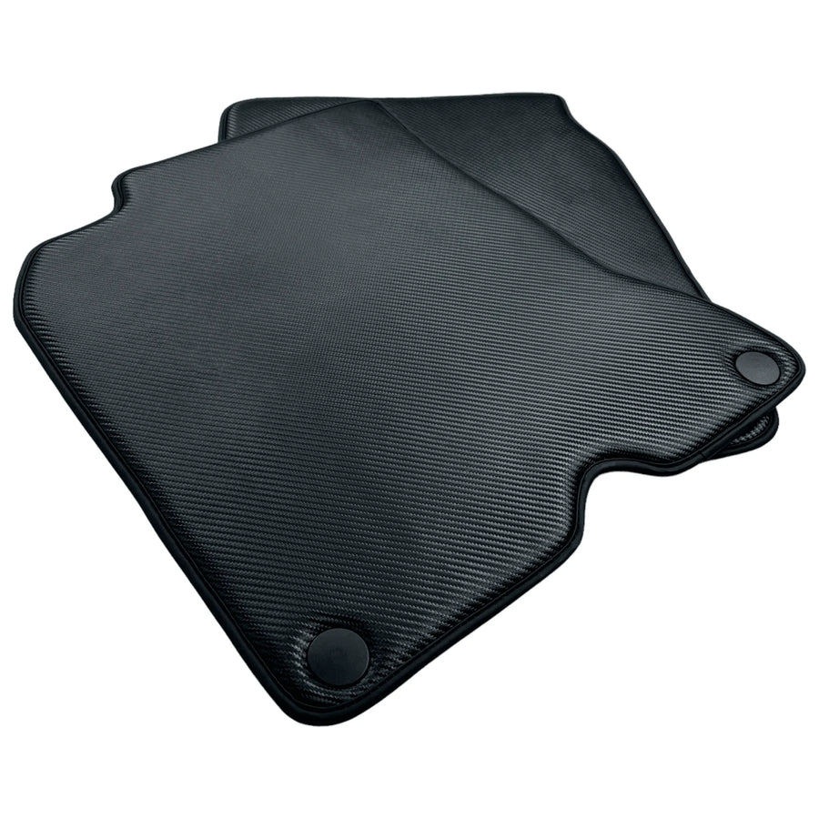 Floor Mats For Ferrari California T (2015-2018) Carbon Fiber Leather - AutoWin