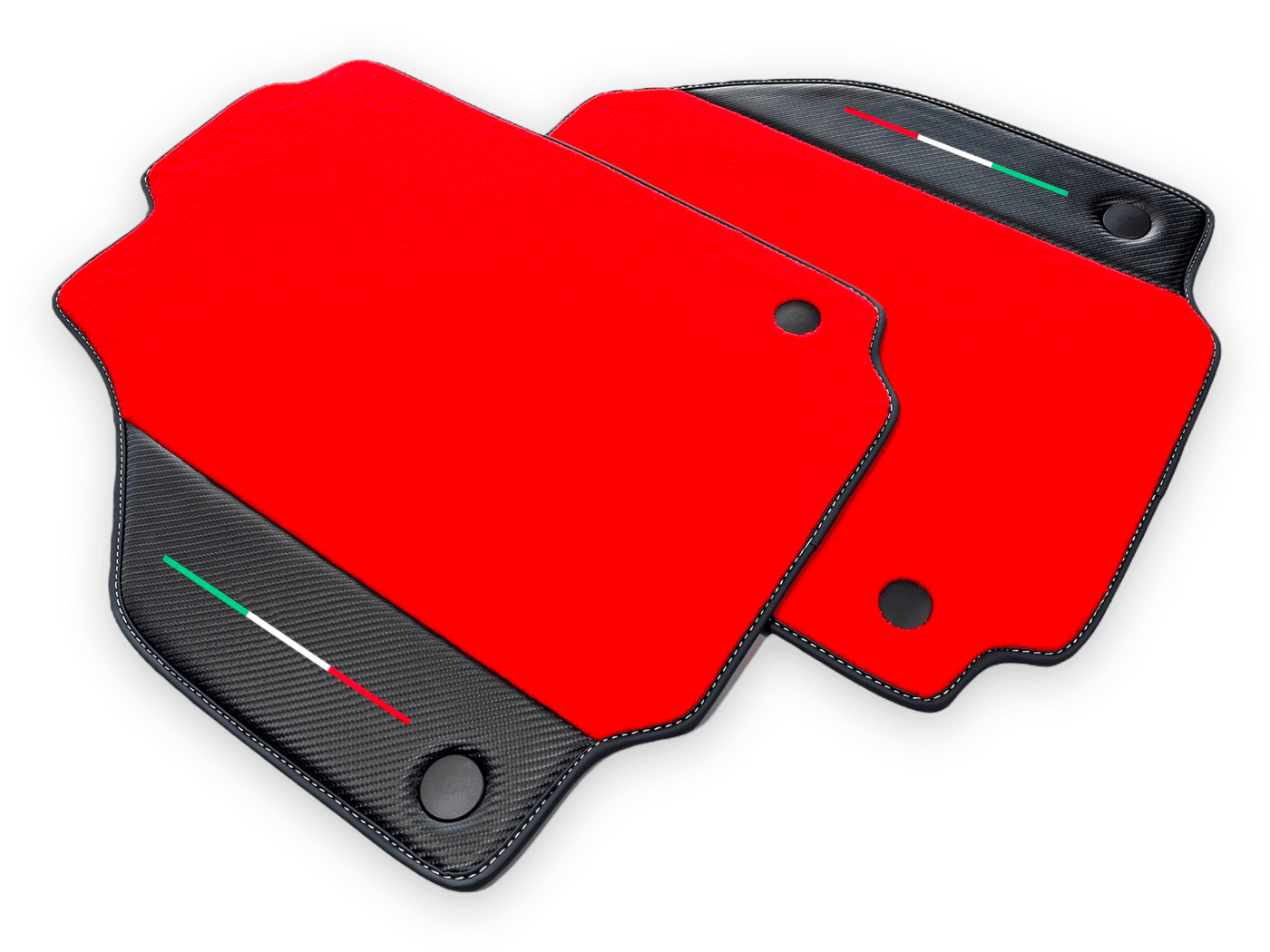 Floor Mats For Ferrari F8 Tributo 2019-2022 With Carbon Leather - AutoWin