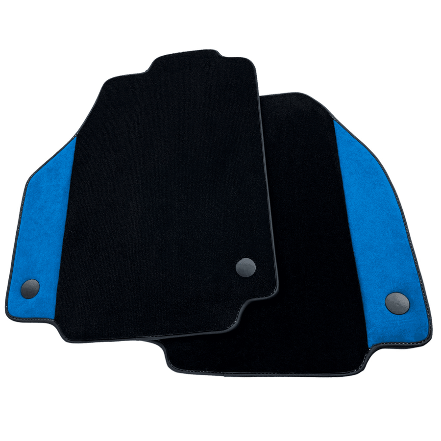 Floor Mats For Ferrari F8 Spider 2019-2023 With Blue Alcantara Leather - AutoWin