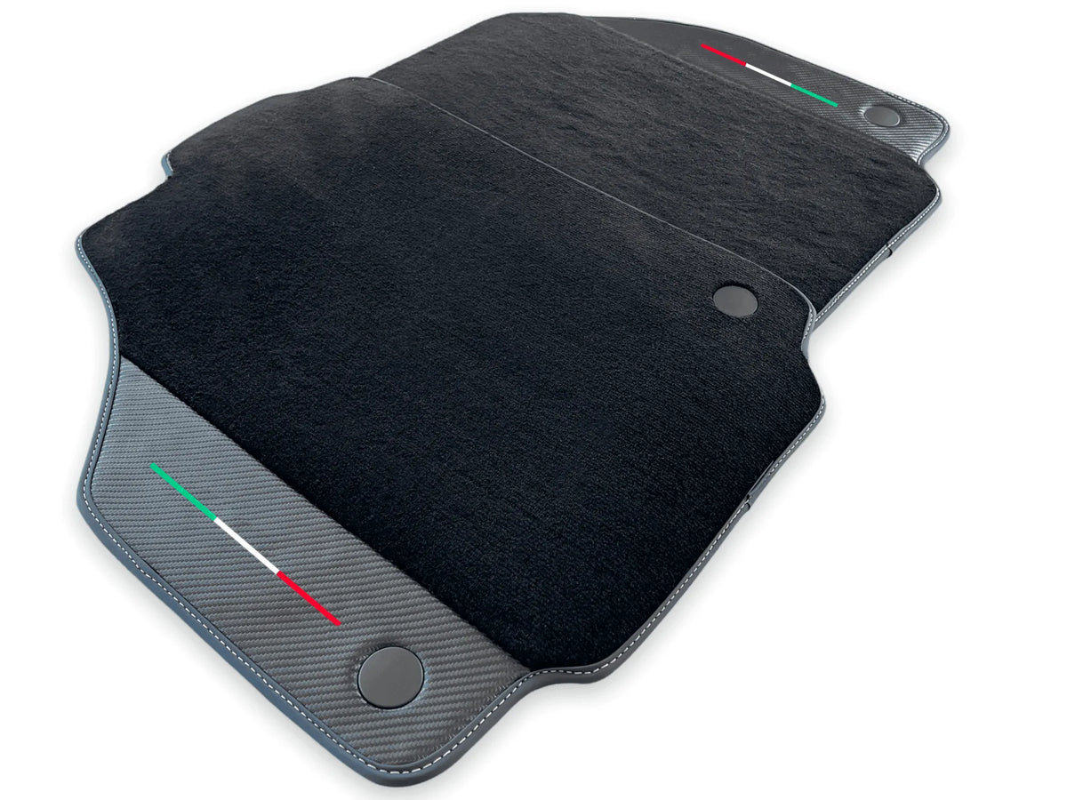 Floor Mats For Ferrari F8 Tributo 2019-2022 With Carbon Leather - AutoWin