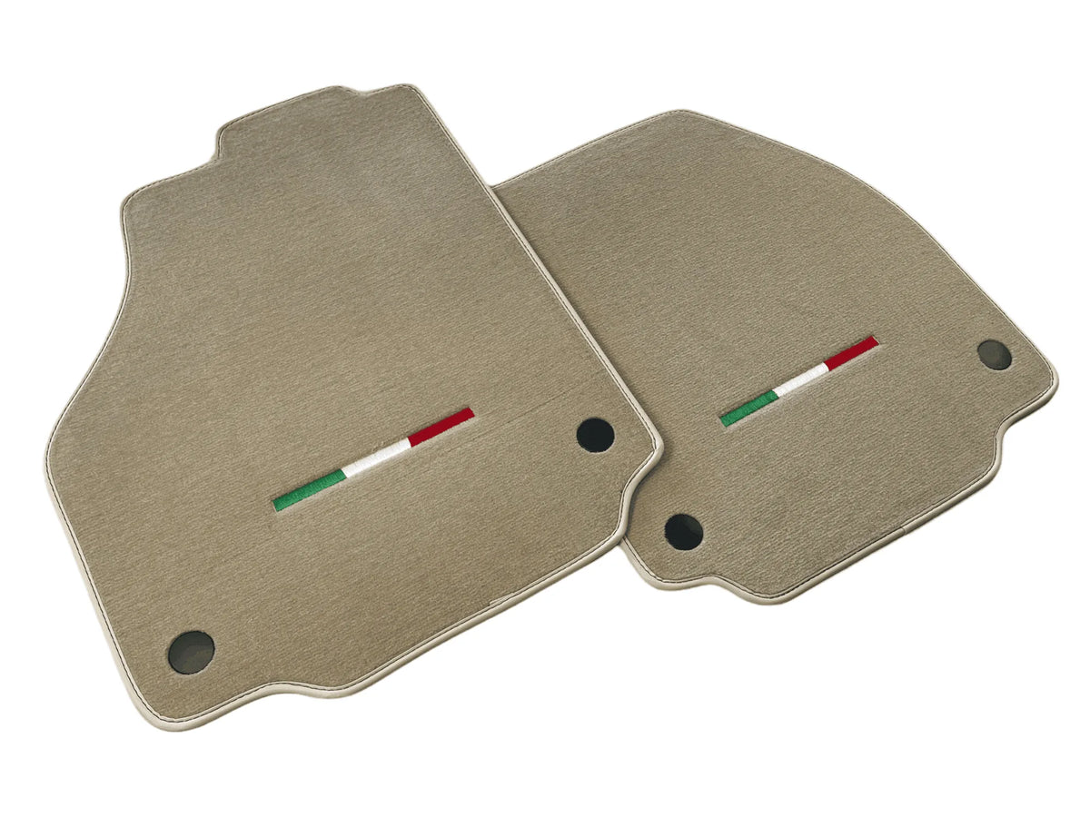 Floor Mats For Ferrari F8 Tributo (2019-2023) Beige Italian Edition - AutoWin