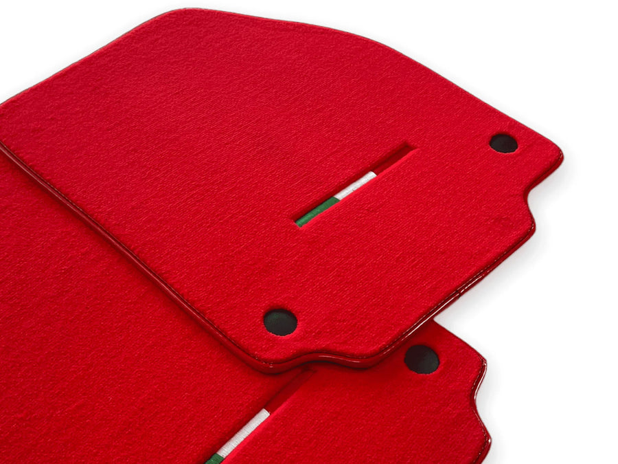 Floor Mats For Ferrari F8 Tributo 2019-2023 Red Italian Edition - AutoWin