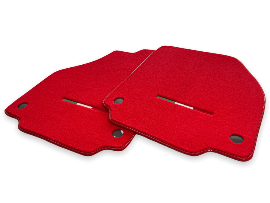 Floor Mats For Ferrari F8 Tributo 2019-2023 Red Italian Edition - AutoWin