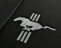 Floor Mats For Ford Mustang 2015-2023 With Silver Pony - AutoWin
