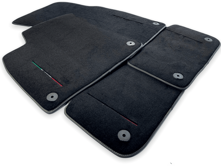 Floor Mats For Lamborghini Urus Black Carpets Yellow Stitching - AutoWin