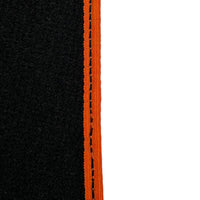 Floor Mats For McLaren 720S Black Tailored With Orange Trim - AutoWin
