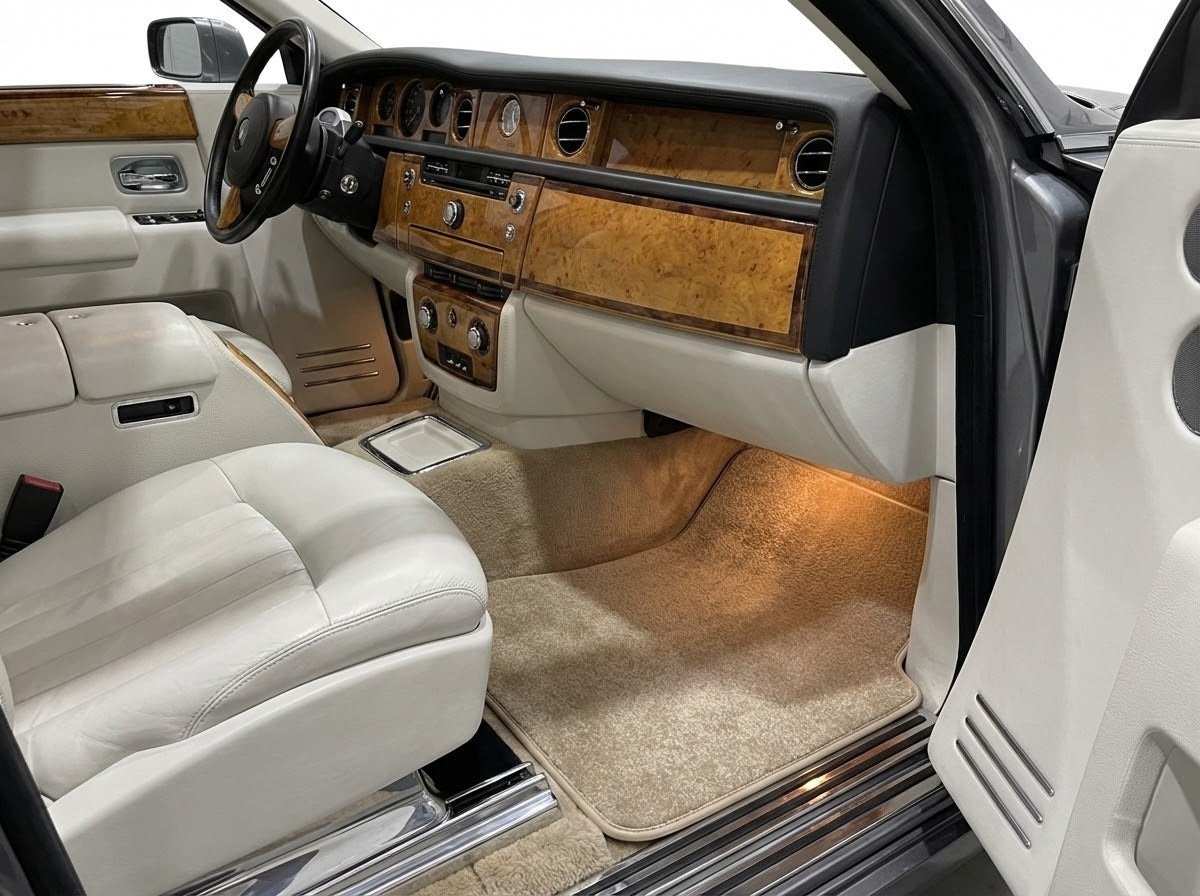 Floor Mats For Rolls Royce Phantom 2003–2016 Beige Luxury Quality