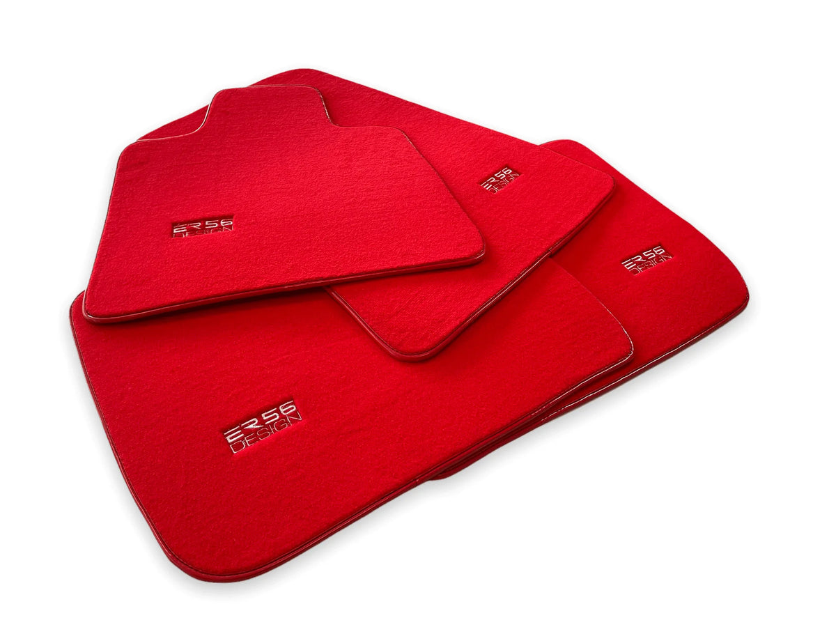 Floor Mats For Rolls Royce Phantom VIII (2017-2024) Red ER56 Design - AutoWin