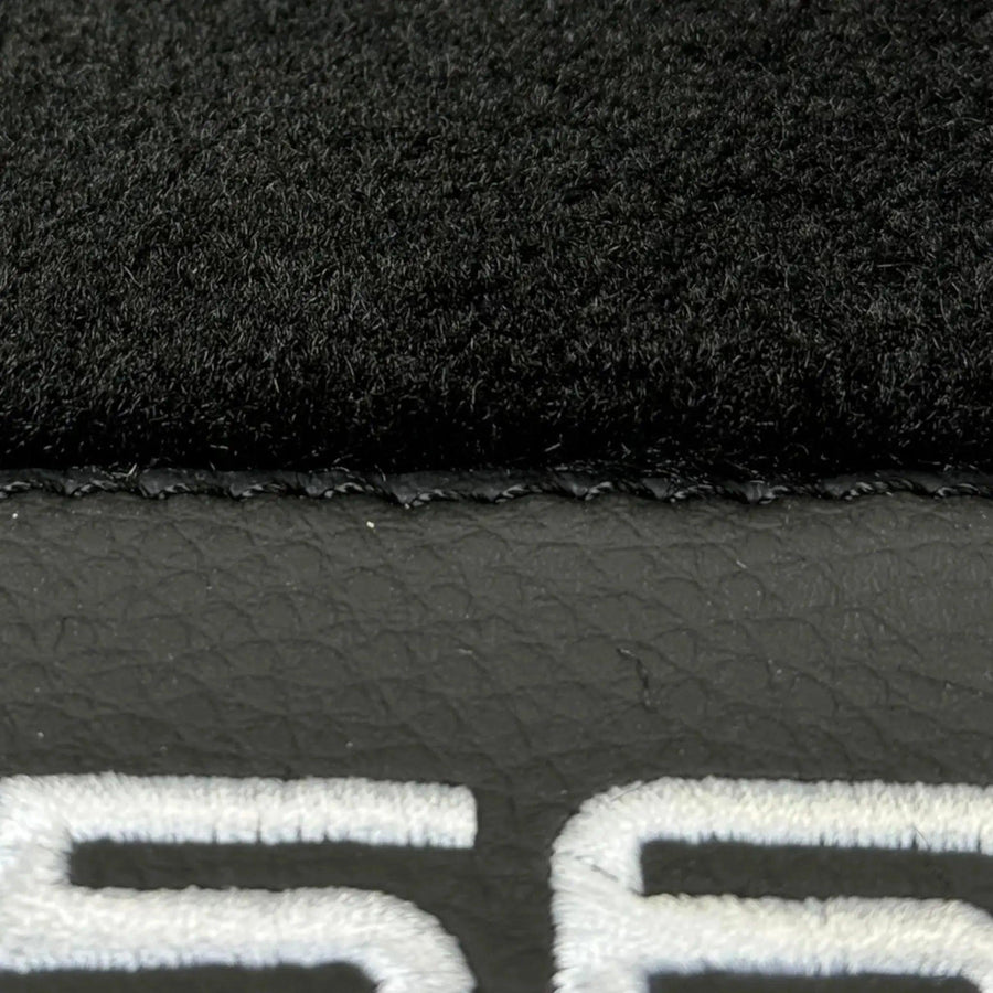 Floor Mats for Tesla Model X - 7 Seats (2016-2024) Black Tailored Carpets ER56 Design - AutoWin