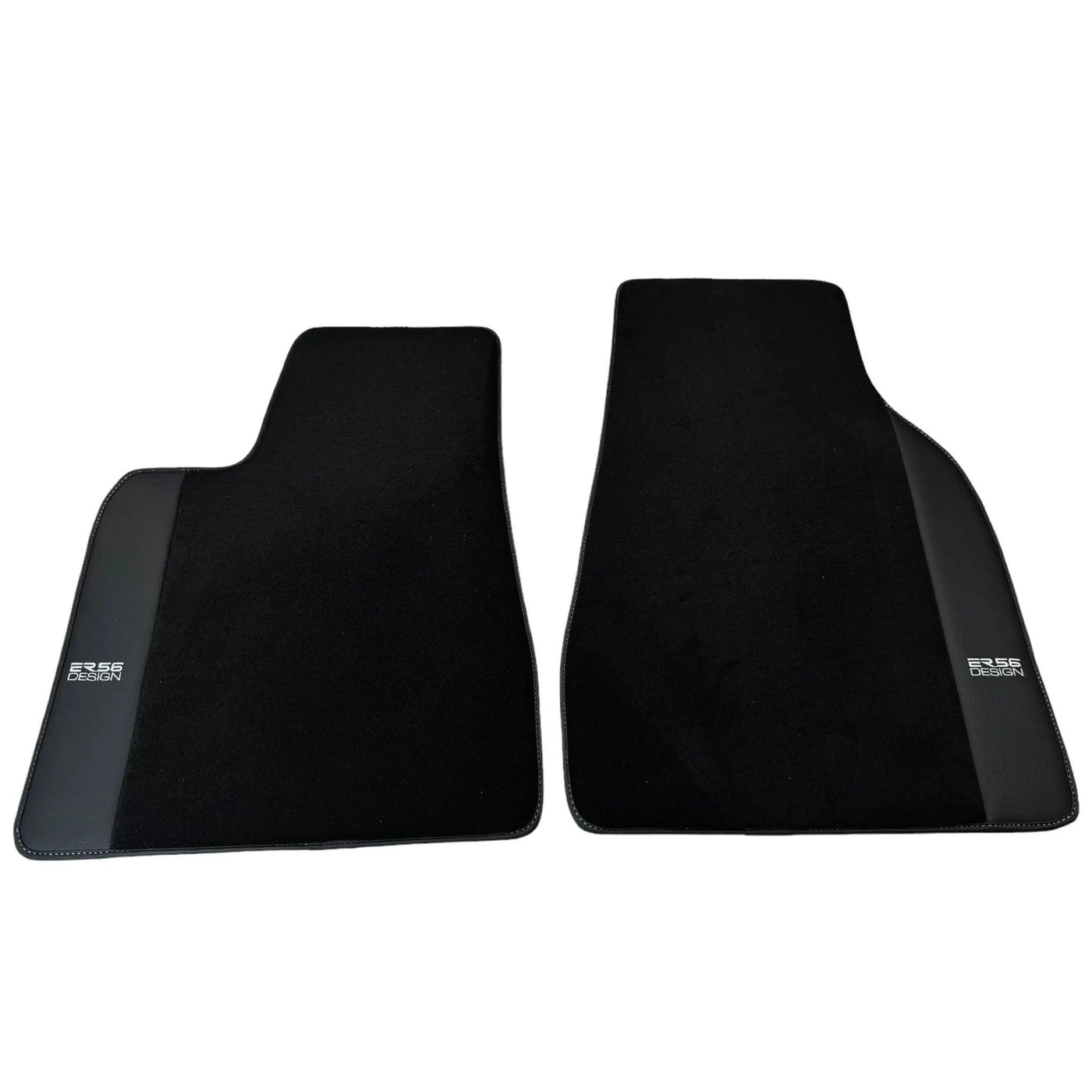 Floor Mats for Tesla Model X - 7 Seats (2016-2024) Black Tailored Carpets ER56 Design - AutoWin