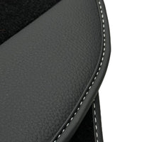 Floor Mats for Tesla Model X - 7 Seats (2016-2024) Black Tailored Carpets ER56 Design - AutoWin