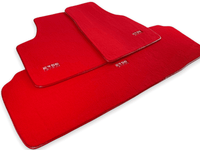 Floor Mats For Tesla Model X (5 Seats) Red Tailored Carpets ER56 Design - AutoWin
