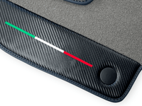 Gray Floor Mats For Ferrari 488 Spider 2015-2022 Carbon Leather - AutoWin