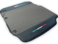 Gray Floor Mats For Ferrari 812 Superfast With Carbon Fiber Leather